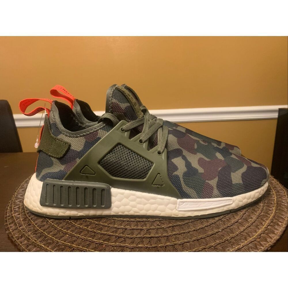Adidas NMD XR1 Olive Duck Camo Cargo Green Mens 11 BA7232 Boost Sneakers